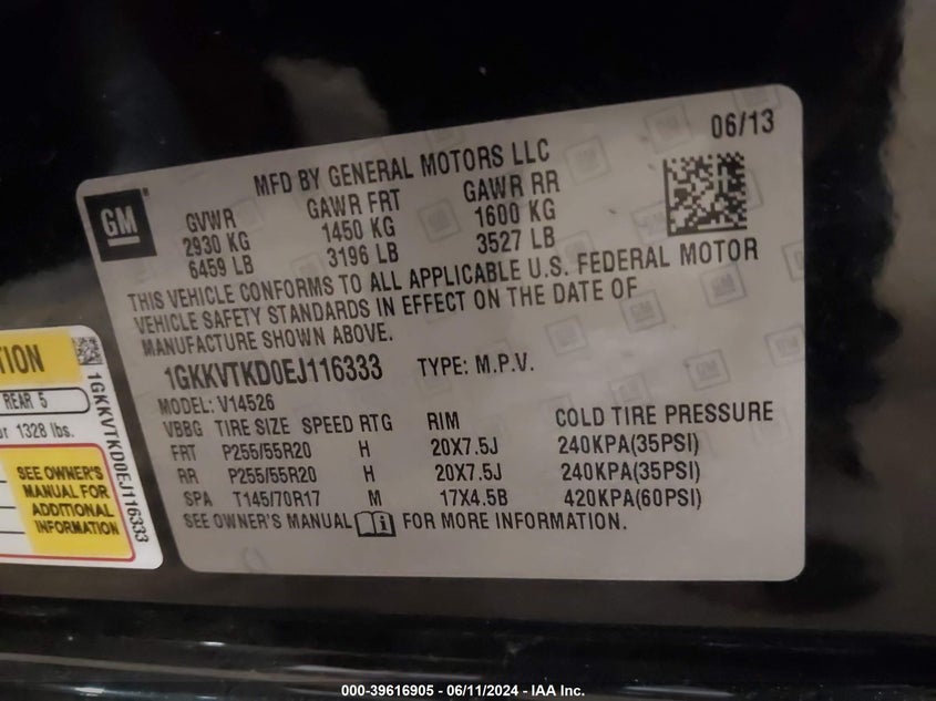 2014 GMC ACADIA DENALI - 1GKKVTKD0EJ116333