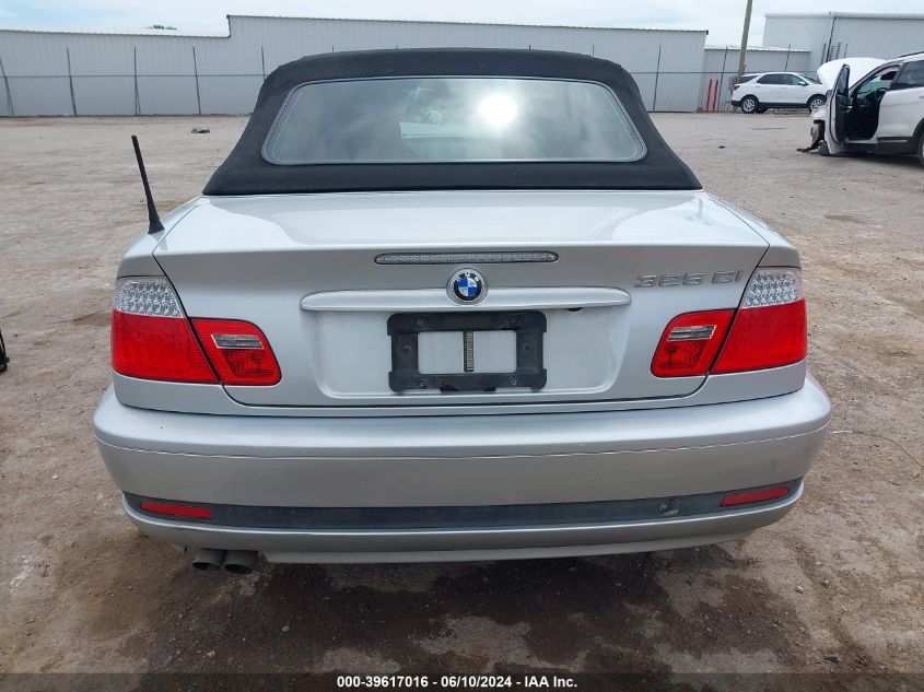 2006 BMW 325Ci VIN: WBABW33426PX87411 Lot: 39617016