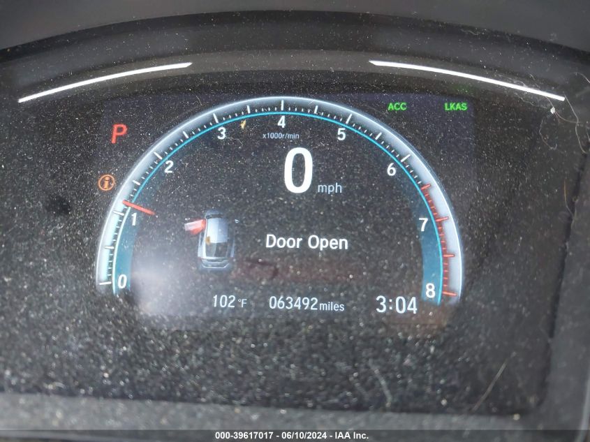 2019 Honda Civic Ex VIN: SHHFK7H69KU204174 Lot: 39617017