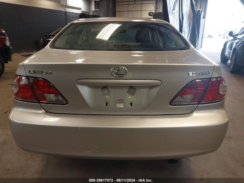 2004 Lexus Es 330 VIN: JTHBA30G240019237 Lot: 39617072