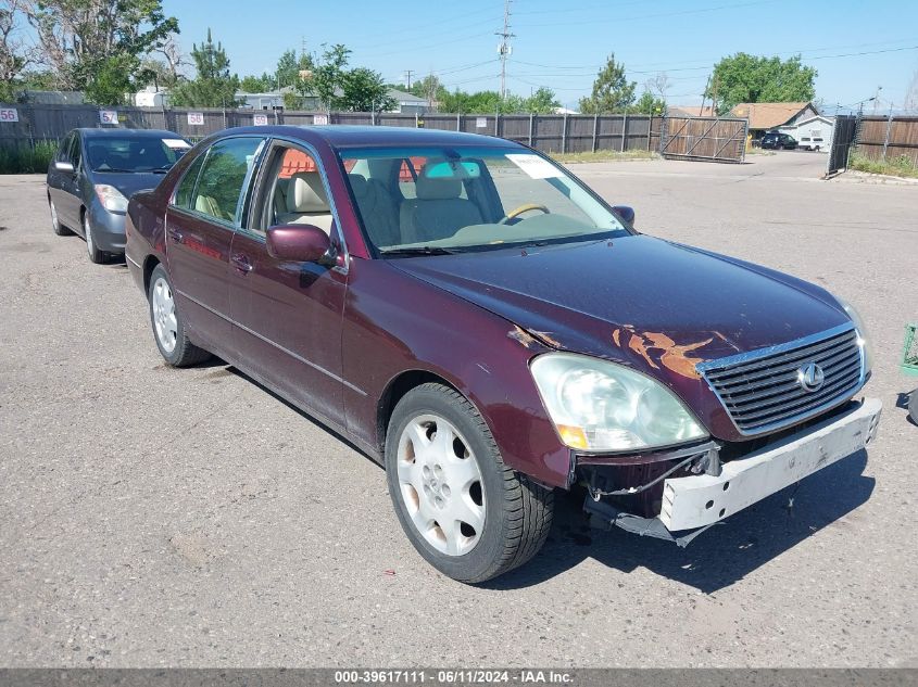 2003 Lexus Ls 430 VIN: JTHBN30F730102334 Lot: 39617111