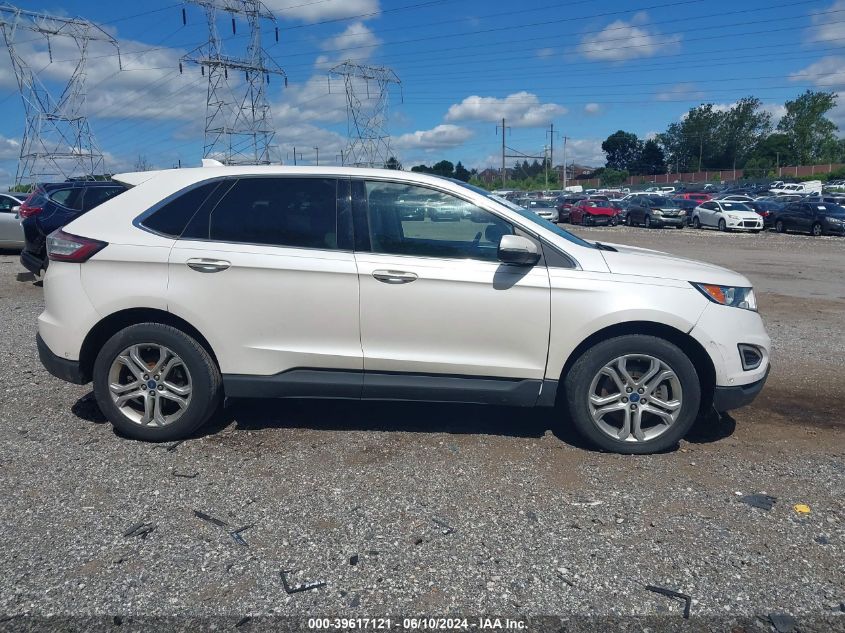 2015 Ford Edge Titanium VIN: 2FMPK4K87FBB94595 Lot: 39617121