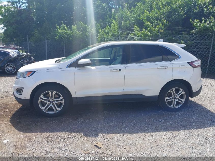 2015 Ford Edge Titanium VIN: 2FMPK4K87FBB94595 Lot: 39617121