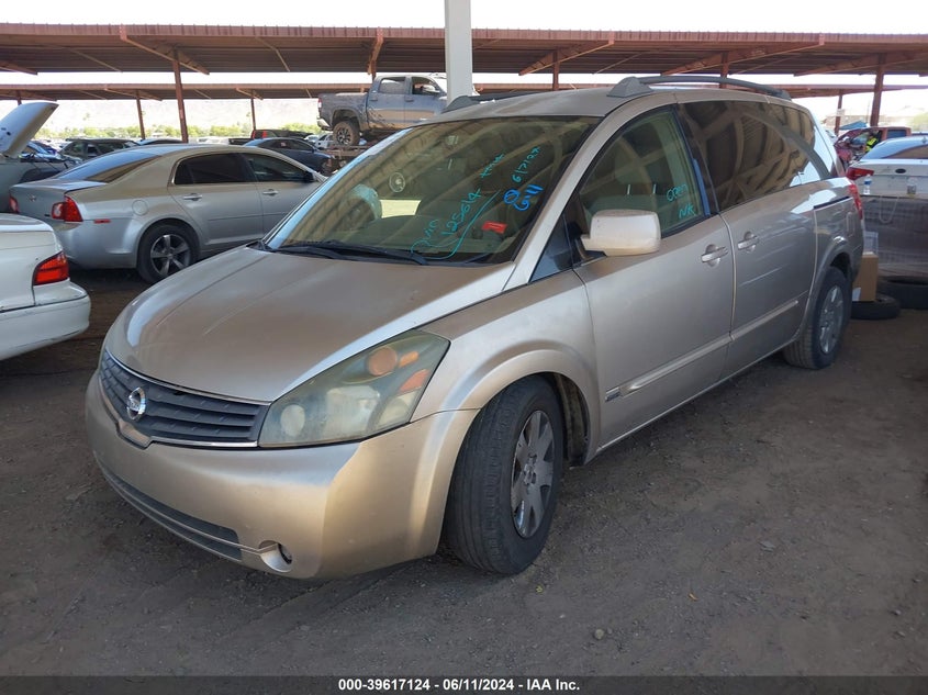 2006 Nissan Quest 3.5 S VIN: 5N1BV28U56N125614 Lot: 39617124