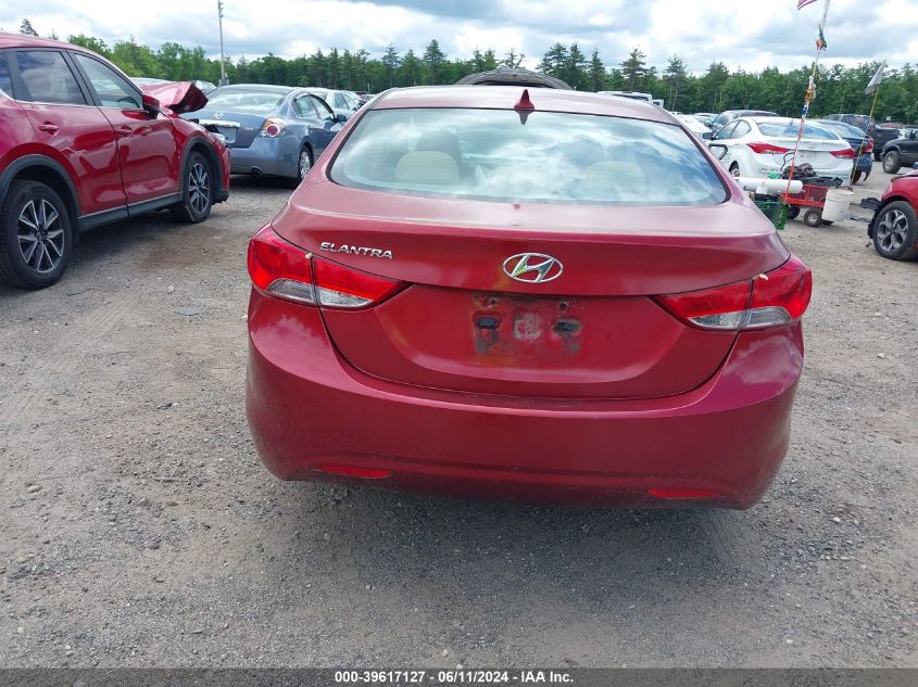 2013 Hyundai Elantra Gls VIN: 5NPDH4AE0DH383622 Lot: 39617127