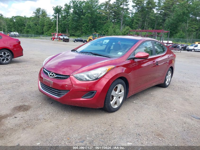 2013 Hyundai Elantra Gls VIN: 5NPDH4AE0DH383622 Lot: 39617127