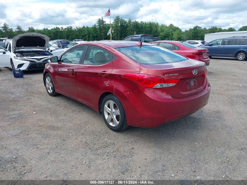 2013 Hyundai Elantra Gls VIN: 5NPDH4AE0DH383622 Lot: 39617127