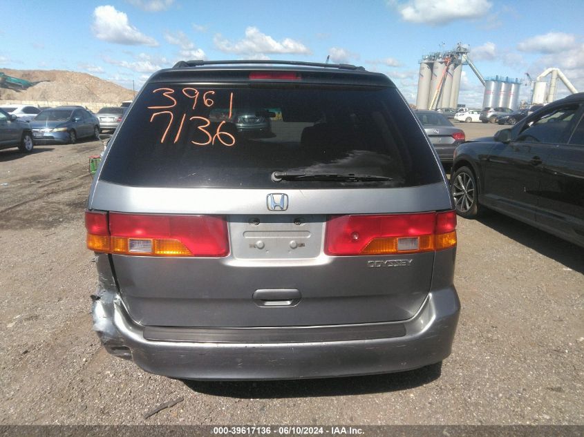 2002 Honda Odyssey Ex VIN: 5FNRL186X2B029653 Lot: 39617136