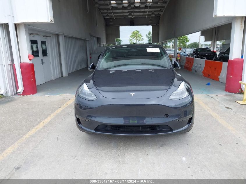 2024 Tesla Model Y Long Range Dual Motor All-Wheel Drive VIN: 7SAYGDEEXRA265887 Lot: 39617167