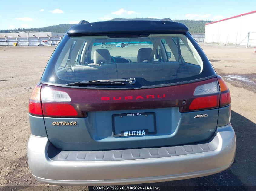 2001 Subaru Outback VIN: 4S3BH665X17615994 Lot: 39617229