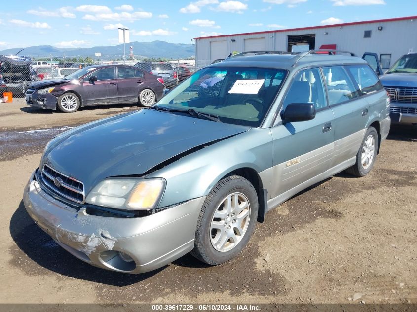 2001 Subaru Outback VIN: 4S3BH665X17615994 Lot: 39617229