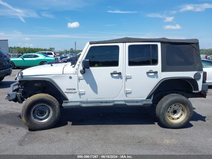 2014 Jeep Wrangler Unlimited Sport VIN: 1C4BJWDG8EL103463 Lot: 39617267