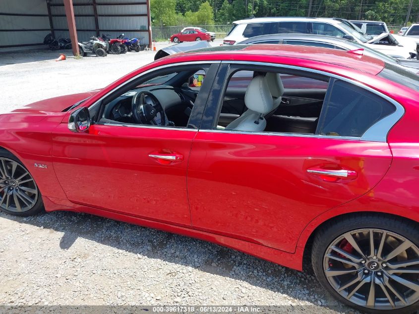 2019 Infiniti Q50 3.0T Red Sport 400 VIN: JN1FV7AP2KM760803 Lot: 39617318