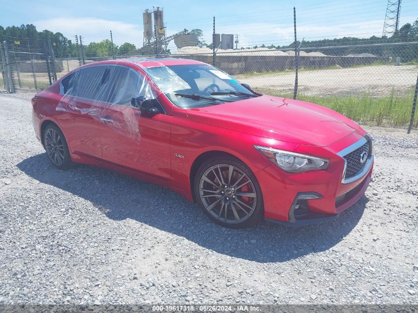 2019 Infiniti Q50 3.0T Red Sport 400 VIN: JN1FV7AP2KM760803 Lot: 39617318