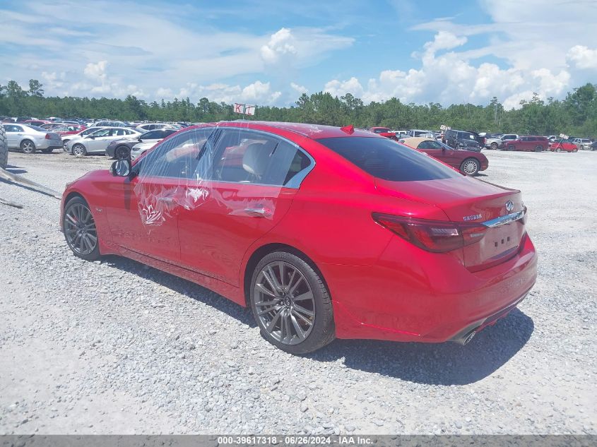 2019 Infiniti Q50 3.0T Red Sport 400 VIN: JN1FV7AP2KM760803 Lot: 39617318