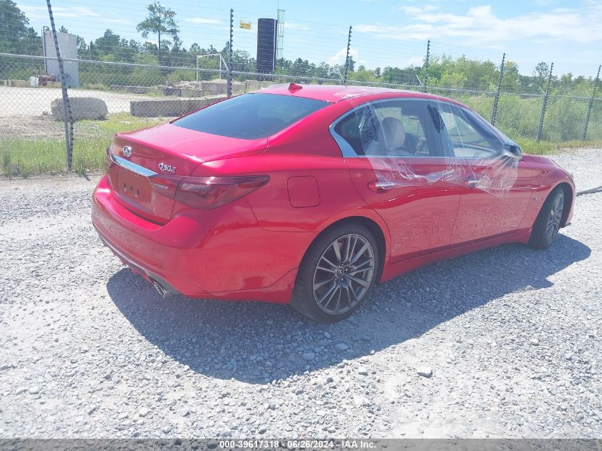 2019 Infiniti Q50 3.0T Red Sport 400 VIN: JN1FV7AP2KM760803 Lot: 39617318