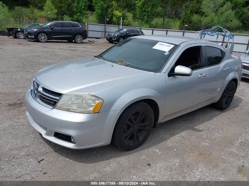 2012 Dodge Avenger Sxt Plus VIN: 1C3CDZEG1CN314117 Lot: 39617355