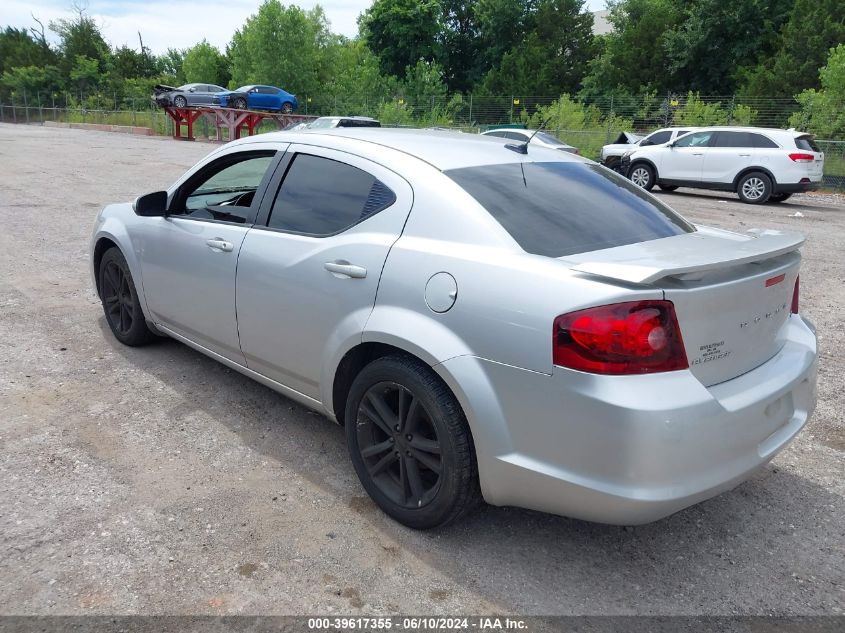 2012 Dodge Avenger Sxt Plus VIN: 1C3CDZEG1CN314117 Lot: 39617355