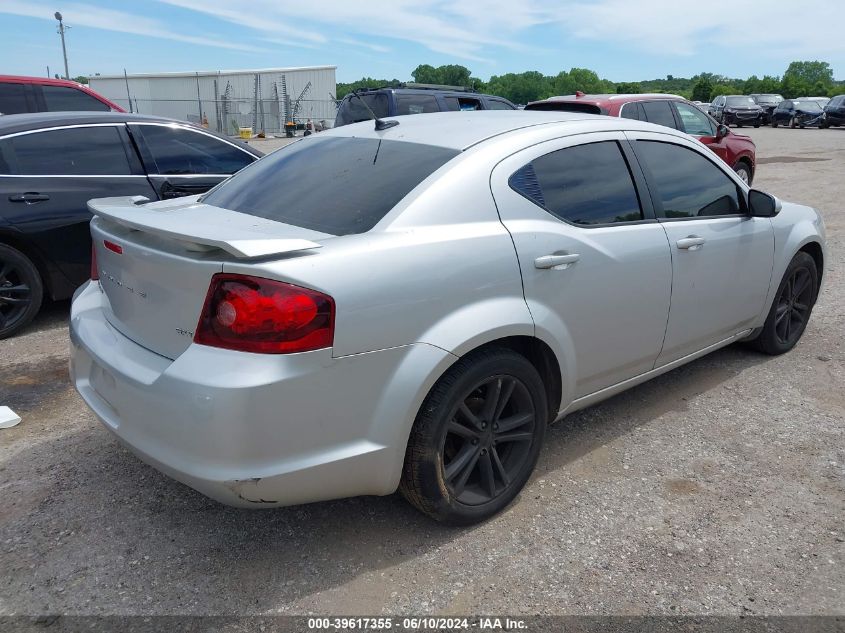 2012 Dodge Avenger Sxt Plus VIN: 1C3CDZEG1CN314117 Lot: 39617355