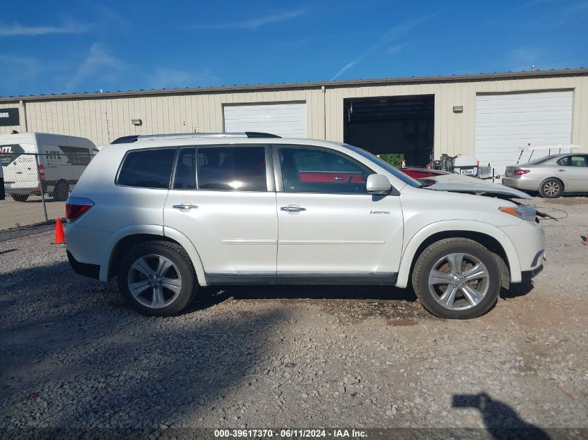 2013 Toyota Highlander Limited V6 VIN: 5TDYK3EH7DS118143 Lot: 39617370
