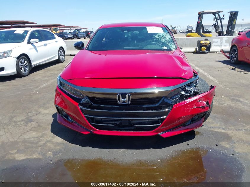 2022 Honda Accord Sport VIN: 1HGCV1F32NA056532 Lot: 39617482