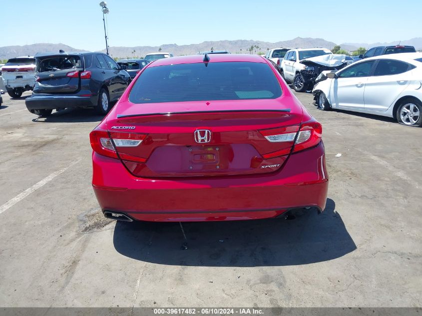 2022 Honda Accord Sport VIN: 1HGCV1F32NA056532 Lot: 39617482