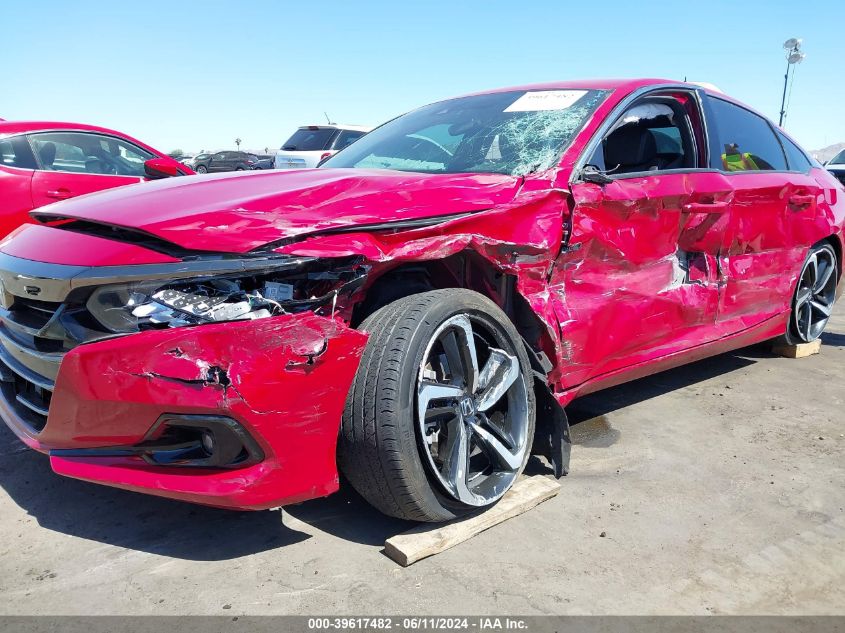 2022 Honda Accord Sport VIN: 1HGCV1F32NA056532 Lot: 39617482