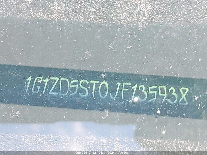 2018 Chevrolet Malibu Lt VIN: 1G1ZD5ST0JF135938 Lot: 39617492