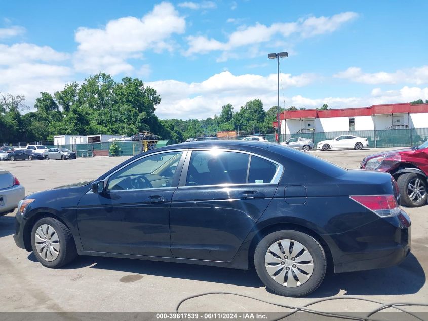 2010 Honda Accord 2.4 Lx VIN: 1HGCP2F33AA140952 Lot: 39617539