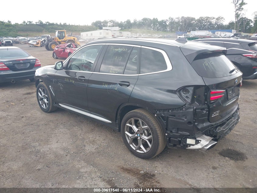 VIN WBX57DP07NN167130 2022 BMW X3 XDRIVE30I