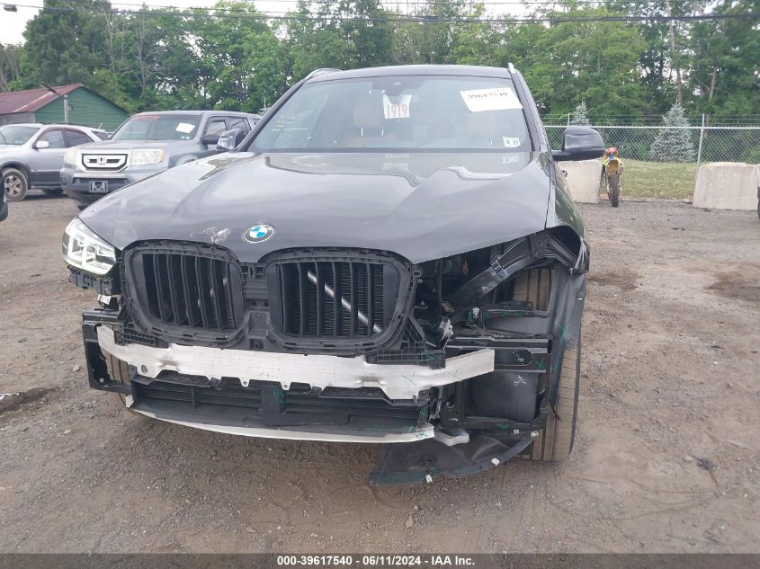 2022 BMW X3 xDrive30I VIN: WBX57DP07NN167130 Lot: 39617540