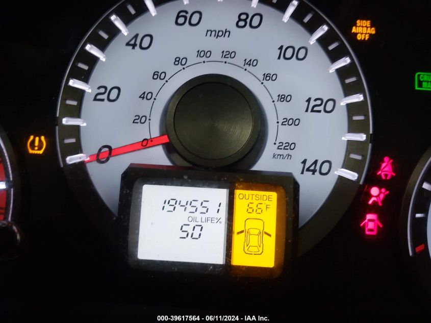 2012 Honda Pilot Ex-L VIN: 5FNYF4H66CB032135 Lot: 39617564