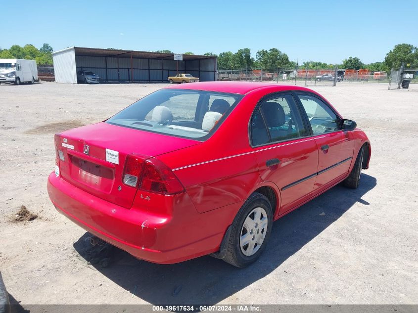 2005 Honda Civic Vp VIN: 1HGES16325L021804 Lot: 39617634