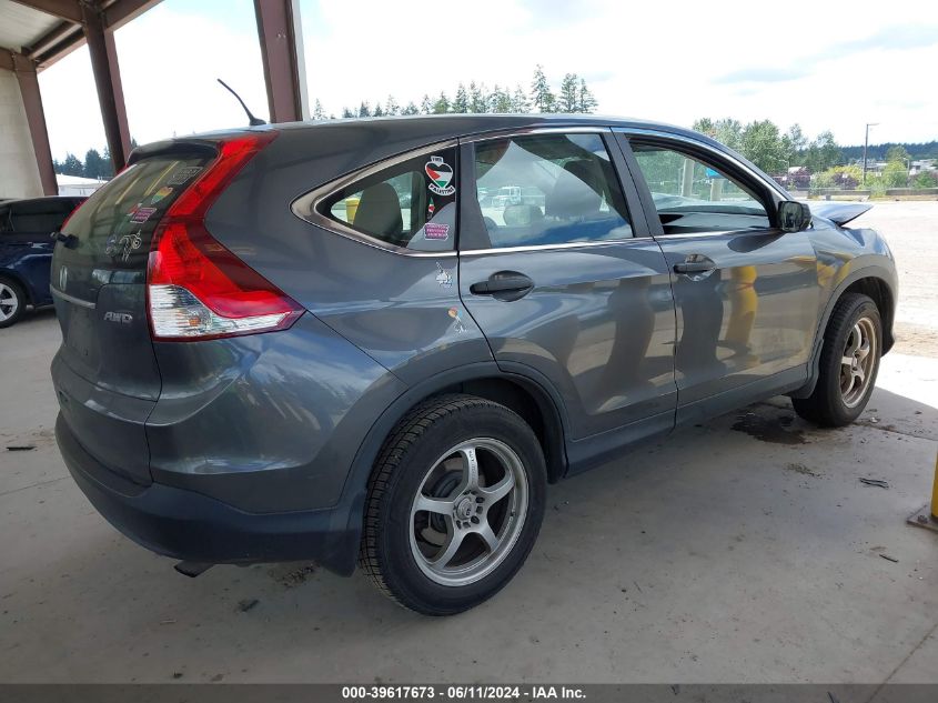 2013 Honda Cr-V Lx VIN: 2HKRM4H31DH627249 Lot: 39617673