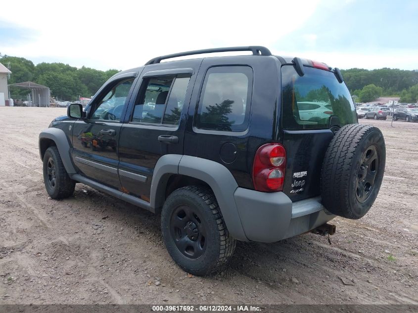 2005 Jeep Liberty Sport VIN: 1J4GL48K75W672896 Lot: 39617692