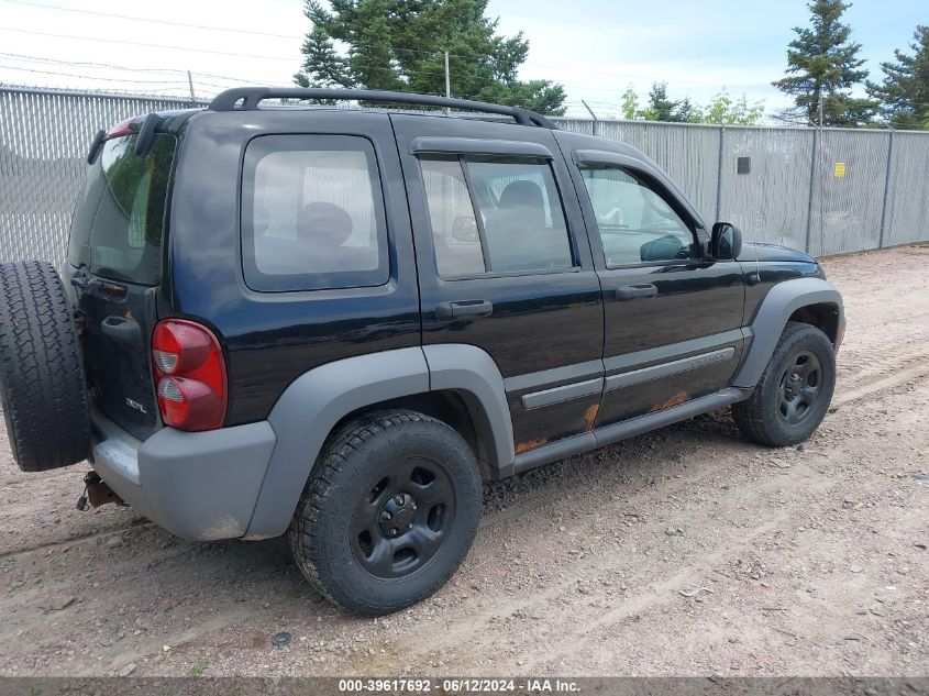 2005 Jeep Liberty Sport VIN: 1J4GL48K75W672896 Lot: 39617692