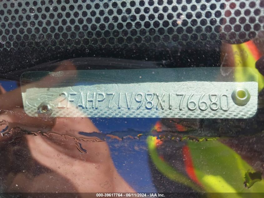 2008 Ford Crown Victoria Police Interceptor VIN: 2FAHP71V98X176680 Lot: 39617764