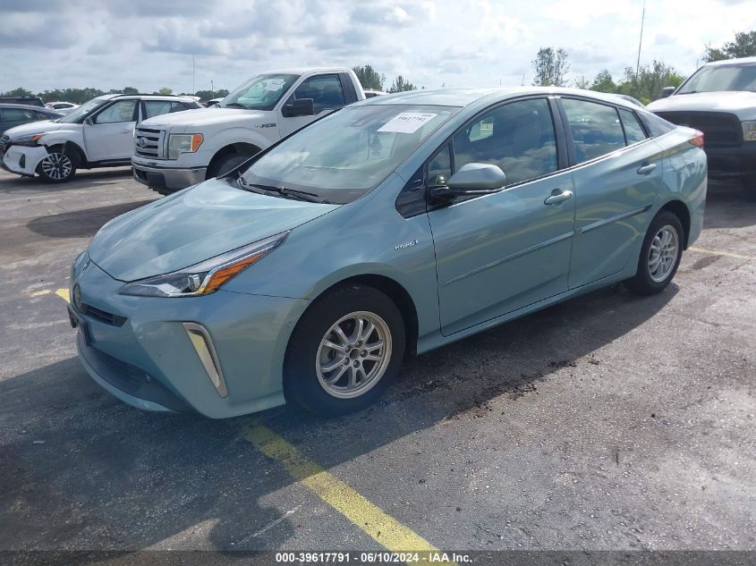 JTDL9RFU3K3012291 | 2019 TOYOTA PRIUS