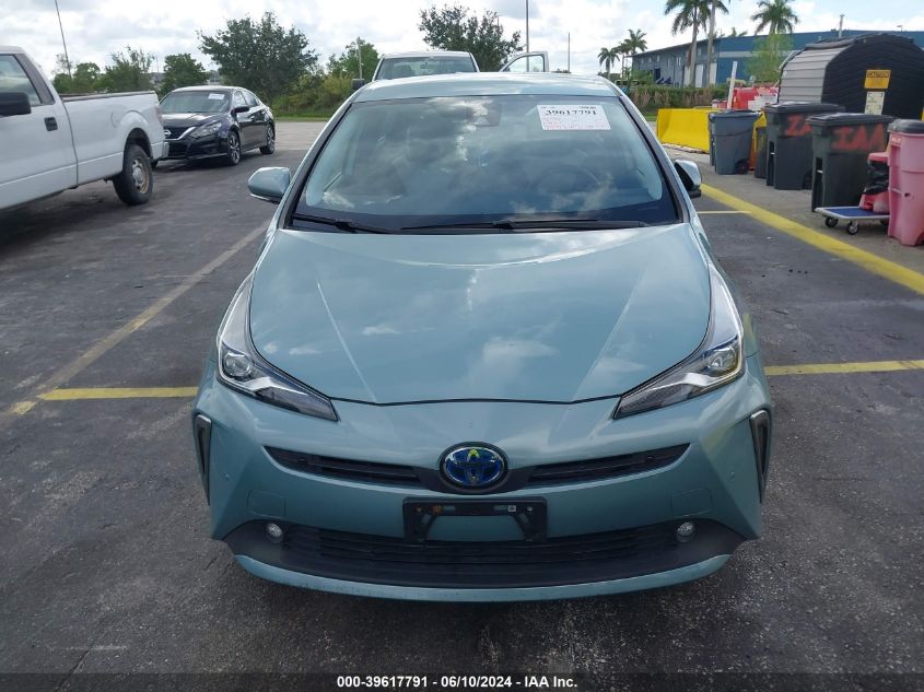2019 Toyota Prius Le VIN: JTDL9RFU3K3012291 Lot: 39617791