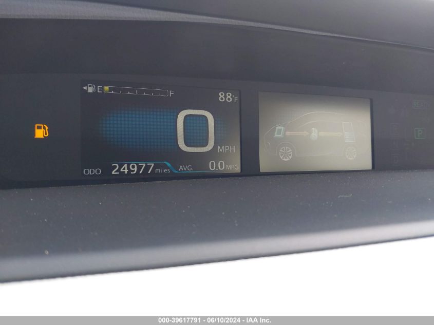 2019 Toyota Prius Le VIN: JTDL9RFU3K3012291 Lot: 39617791