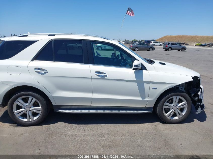 2012 Mercedes-Benz Ml 350 4Matic VIN: 4JGDA5HB0CA092495 Lot: 39617888