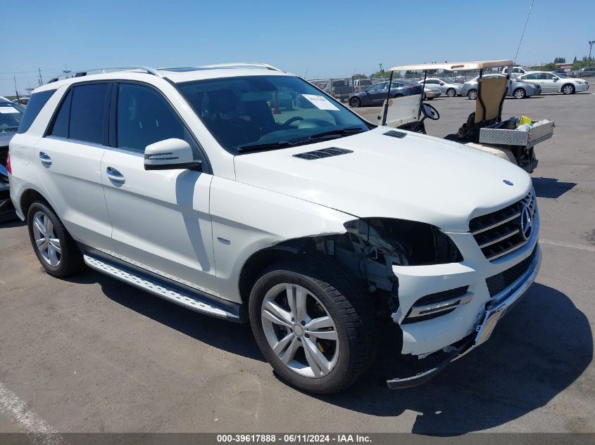 2012 Mercedes-Benz Ml 350 4Matic VIN: 4JGDA5HB0CA092495 Lot: 39617888