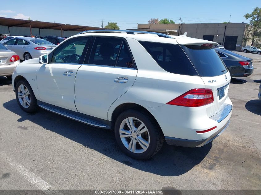 2012 Mercedes-Benz Ml 350 4Matic VIN: 4JGDA5HB0CA092495 Lot: 39617888