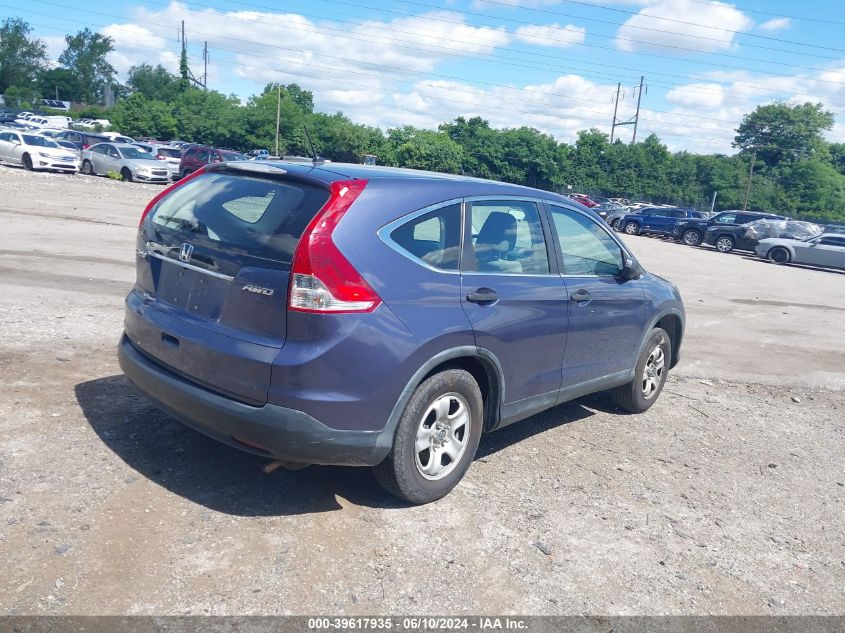 2013 Honda Cr-V Lx VIN: 2HKRM4H30DH609826 Lot: 39617935