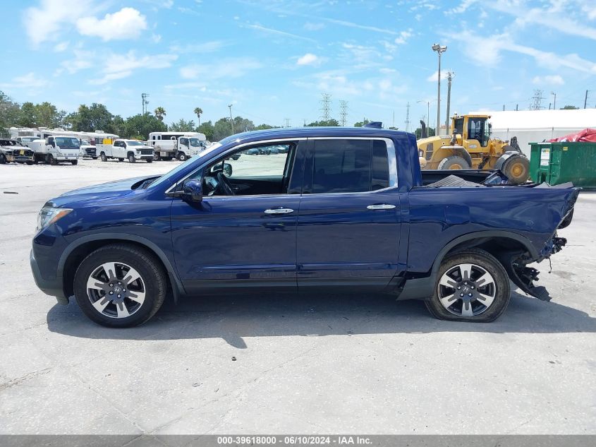 2019 Honda Ridgeline Rtl-E VIN: 5FPYK3F72KB033127 Lot: 39618000