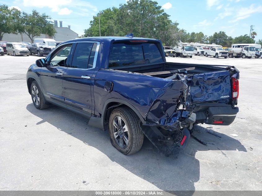 2019 Honda Ridgeline Rtl-E VIN: 5FPYK3F72KB033127 Lot: 39618000