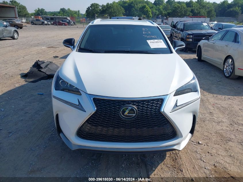 2016 Lexus Nx 200T F Sport VIN: JTJBARBZ8G2075658 Lot: 39618030