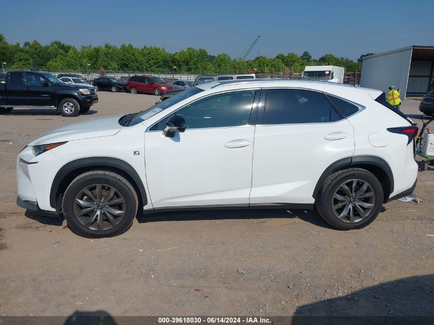 2016 Lexus Nx 200T F Sport VIN: JTJBARBZ8G2075658 Lot: 39618030