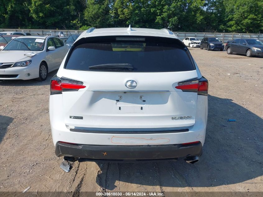 2016 Lexus Nx 200T F Sport VIN: JTJBARBZ8G2075658 Lot: 39618030