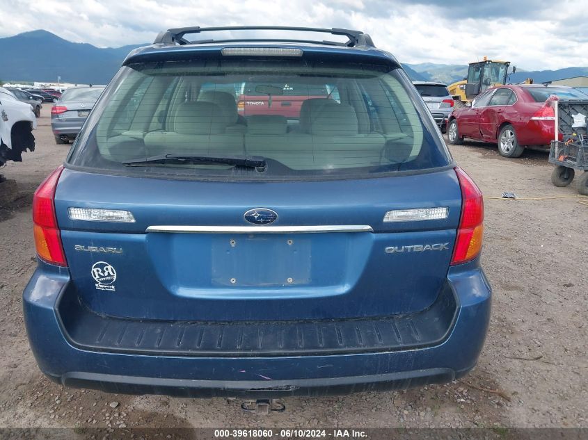 2007 Subaru Outback 2.5I VIN: 4S4BP61C677320453 Lot: 39618060